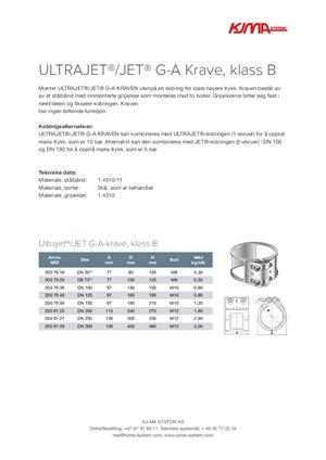 Forhåndsvisning af Faktablad  ULTRAJET®/JET® G-A Krave