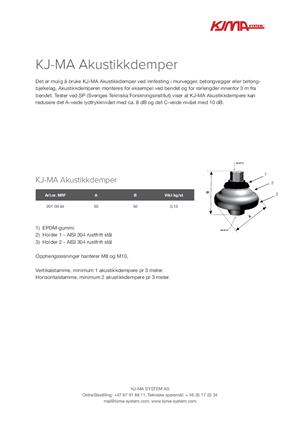 Forhåndsvisning af Faktablad KJ-MA Akustikkdemper