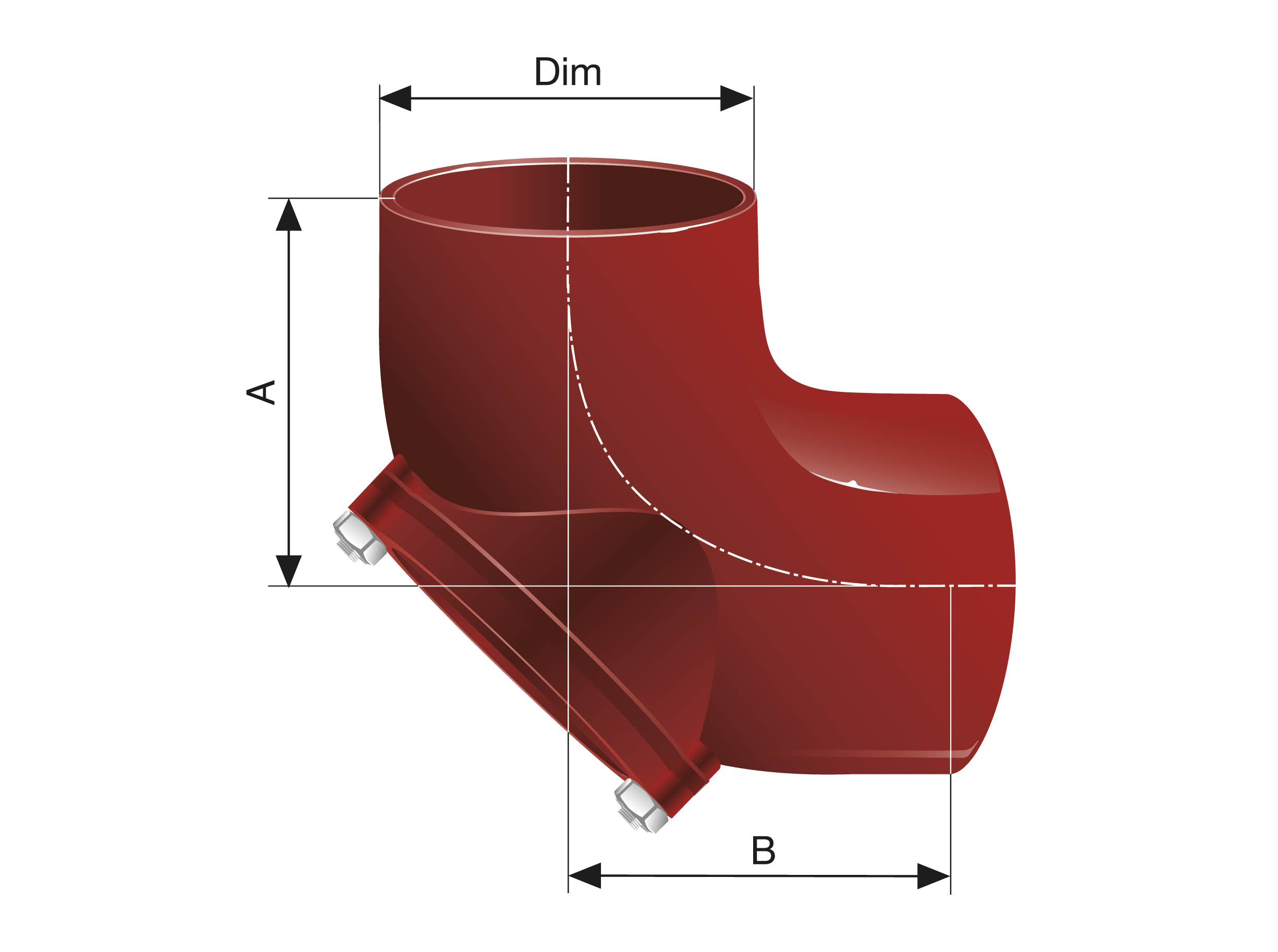 KJ-MA Bend 88° med stakeluke | Bend i KJ-MA SYSTEM® 