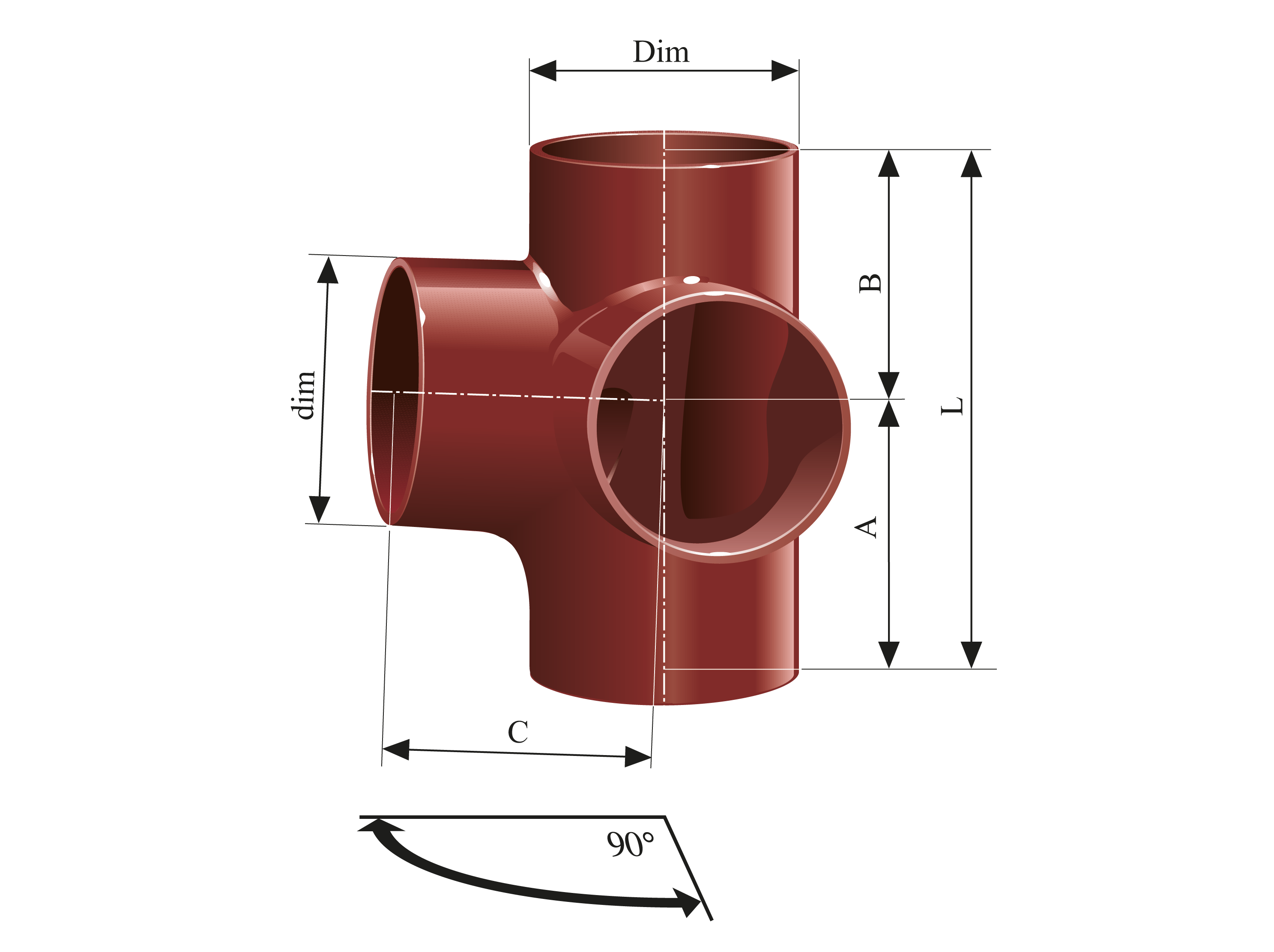 KJ-MA Hjørnegrenrør 88° | Rørdel i KJ-MA SYSTEM®